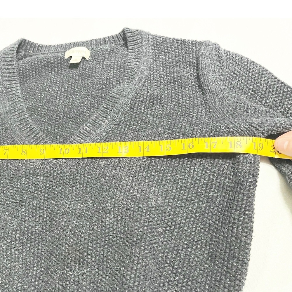 Crippen Womens‎ Navy Blue V Neck 100% Cotton Long Sleeve Textured Knit Sweater M - Picture 7 of 8